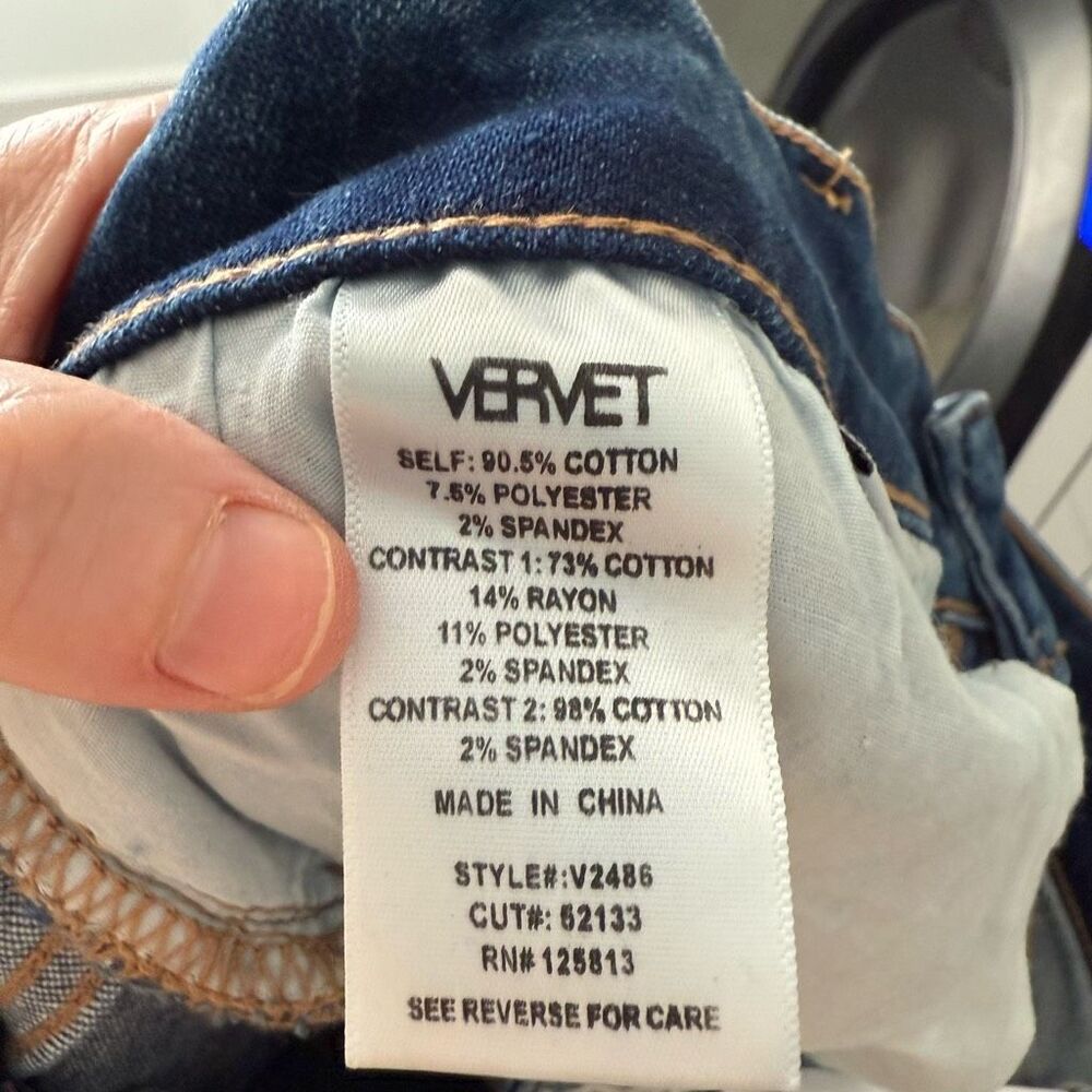 Vervet Women’s 32 Super Flare Patchwork Jeans New - Picture 7 of 7